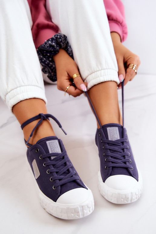 Klasický model Dámske topánky BIG STAR JJ274494 tmavomodré