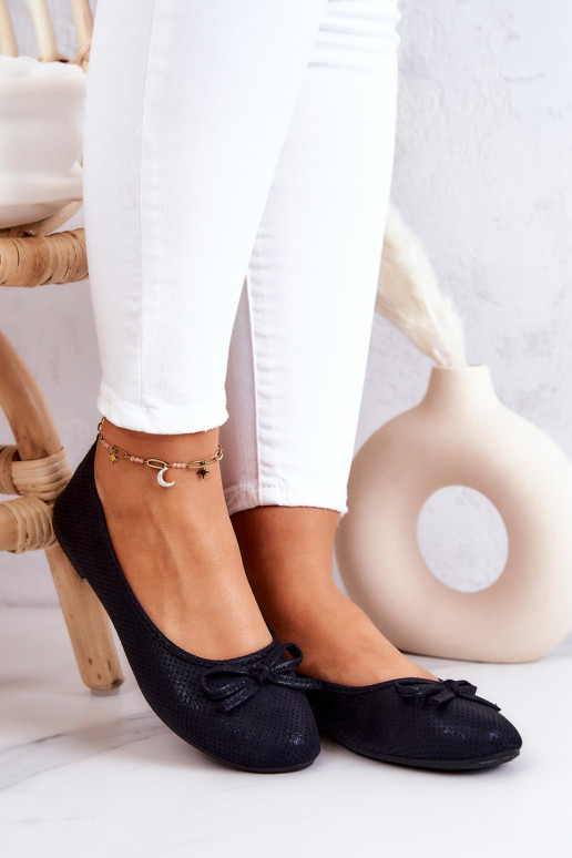 Balerínky Klasický model čiernej farby Fimme