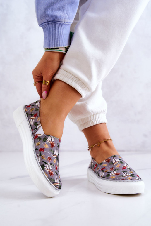 Tenisky Slip On Memory Foam Big Star JJ276015 sivej farby Tenisky Slip On Memory Foam Big Star JJ276015 sivej farby