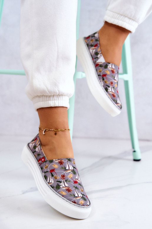 Tenisky Slip On Memory Foam Big Star JJ276015 sivej farby Tenisky Slip On Memory Foam Big Star JJ276015 sivej farby