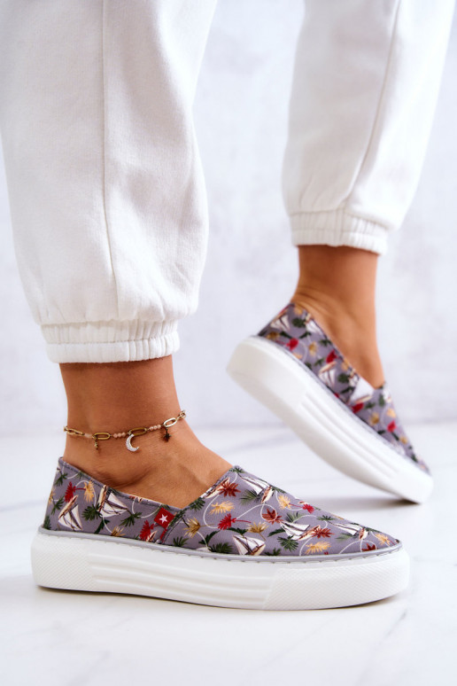 Tenisky Slip On Memory Foam Big Star JJ276015 sivej farby Tenisky Slip On Memory Foam Big Star JJ276015 sivej farby