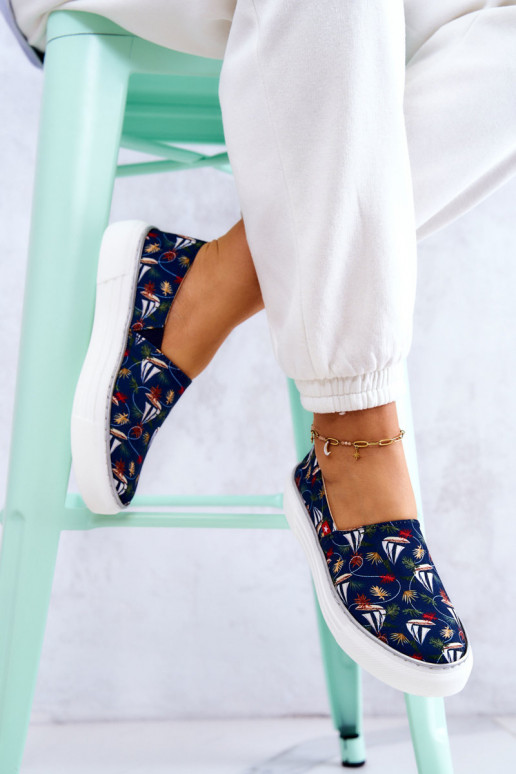 Tenisky Slip On Memory Foam Big Star JJ276016 tmavomodré Tenisky Slip On Memory Foam Big Star JJ276016 tmavomodré