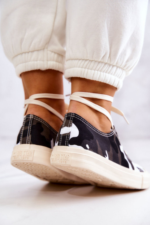 látková voľnočasová obuv s maskáčovou úpravou BIG STAR JJ274237 Bielo-šedá látková voľnočasová obuv s maskáčovou úpravou BIG STAR JJ274237 Bielo-šedá