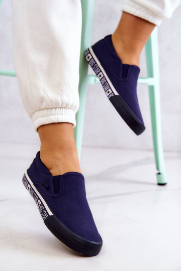 Tenisky Slip-on Big Star HH274011 tmavomodré