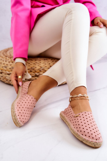 espadrilky s bodkami Big Star JJ274869 ružové