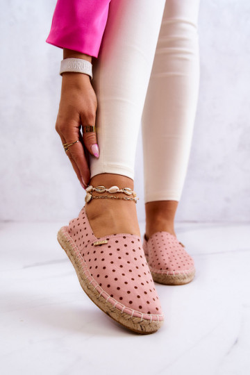 espadrilky s bodkami Big Star JJ274869 ružové 2