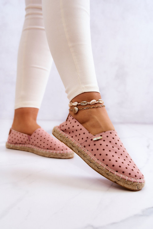 espadrilky s bodkami Big Star JJ274869 ružové espadrilky s bodkami Big Star JJ274869 ružové