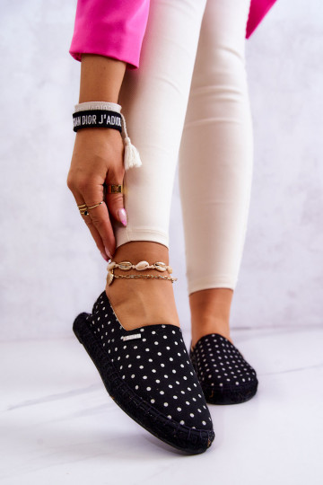 espadrilky s bodkami Big Star JJ274867 čierne