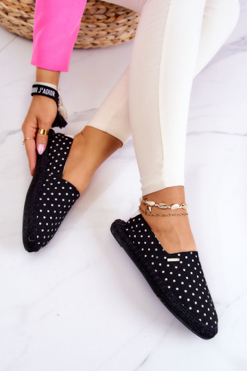 espadrilky s bodkami Big Star JJ274867 čierne 2