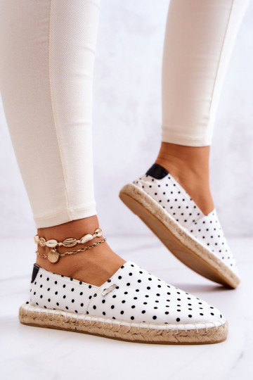 espadrilky s bodkami Big Star JJ274870 biele 2