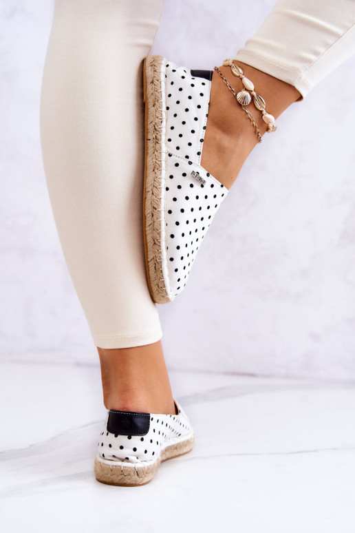 espadrilky s bodkami Big Star JJ274870 biele espadrilky s bodkami Big Star JJ274870 biele