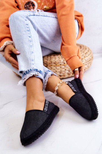 Látkové espadrilky odolného modelu Big Star JJ274878 v čiernej farbe 2