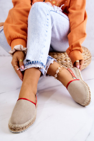 Látkové espadrilky odolného modelu Big Star JJ274879 béžovej farby 2