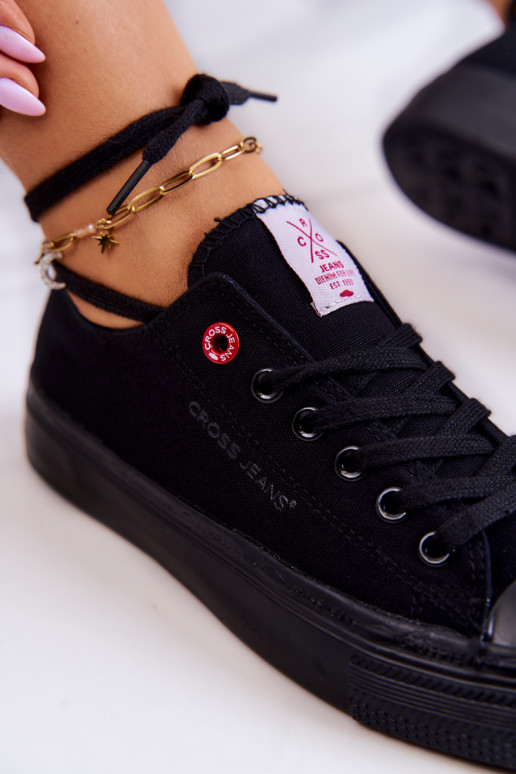 Klasický model voľnočasovej obuvi Cross Jeans JJ2R4019C čiernej farby Klasický model voľnočasovej obuvi Cross Jeans JJ2R4019C čiernej farby