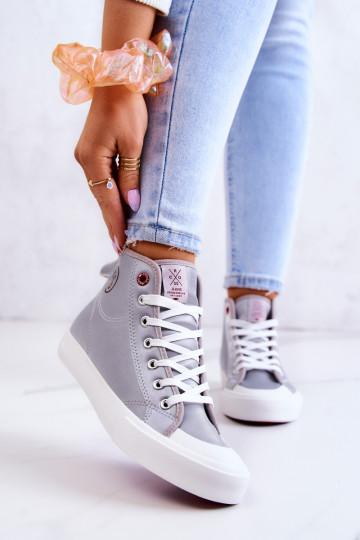Ležérne topánky s podrážkou Cross Jeans JJ2R4057C sivej farby 2