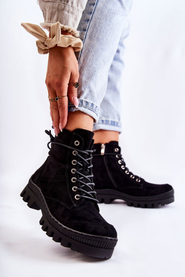 vyrobené zo semišu Čižmy čižmy čiernej farby Layden