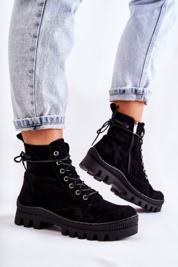 vyrobené zo semišu Čižmy čižmy čiernej farby Layden 2