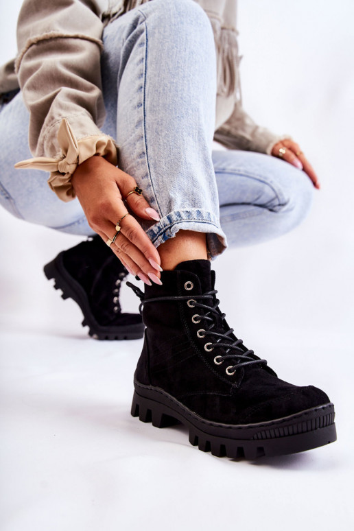 vyrobené zo semišu Čižmy čižmy čiernej farby Layden