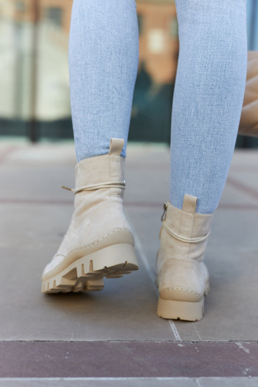 Čižmy vyrobené zo semišu topánky šedej farby Layden Čižmy vyrobené zo semišu topánky šedej farby Layden