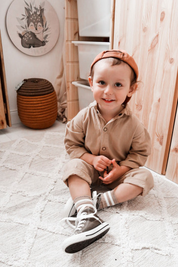 Detská voľnočasová obuv s podrážkou v kaki farbe Filemon 2