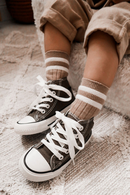 Detská voľnočasová obuv s podrážkou v kaki farbe Filemon Detská voľnočasová obuv s podrážkou v kaki farbe Filemon