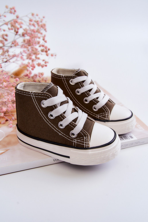 Detská voľnočasová obuv s podrážkou v kaki farbe Filemon Detská voľnočasová obuv s podrážkou v kaki farbe Filemon