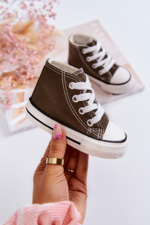 Detská voľnočasová obuv s podrážkou v kaki farbe Filemon Detská voľnočasová obuv s podrážkou v kaki farbe Filemon