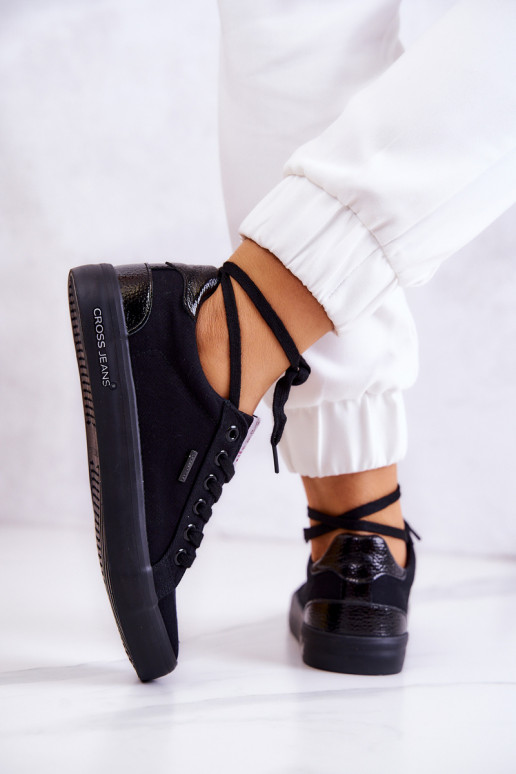 Tenisky na ramienka Cross Jeans JJ2R4039C čiernej farby Tenisky na ramienka Cross Jeans JJ2R4039C čiernej farby