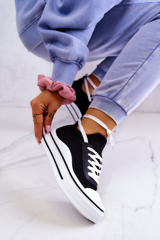 Tenisky s ponožkovou podrážkou v čiernej farbe Soren Tenisky s ponožkovou podrážkou v čiernej farbe Soren