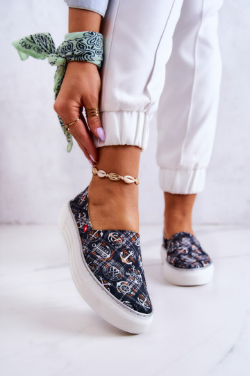 Tenisky Slip On Memory Foam Big Star JJ276012 čiernej farby 2