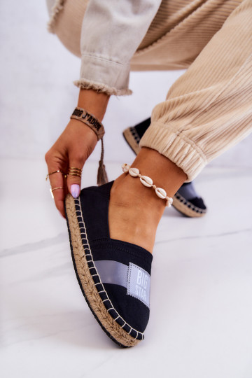 Štýlové Slip On espadrilky Big Star JJ274963 čierne 2