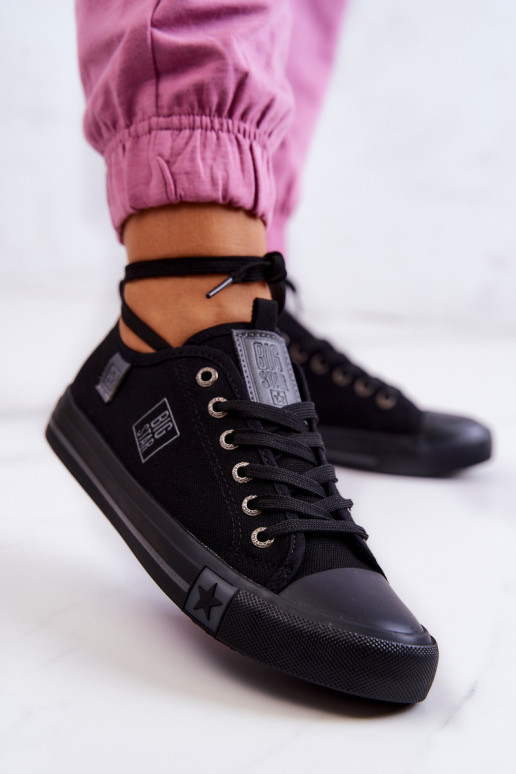 Klasický model plochých topánok Big Star JJ274257 čiernej farby Klasický model plochých topánok Big Star JJ274257 čiernej farby