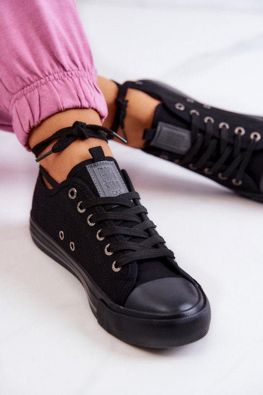 Klasický model plochých topánok Big Star JJ274257 čiernej farby Klasický model plochých topánok Big Star JJ274257 čiernej farby