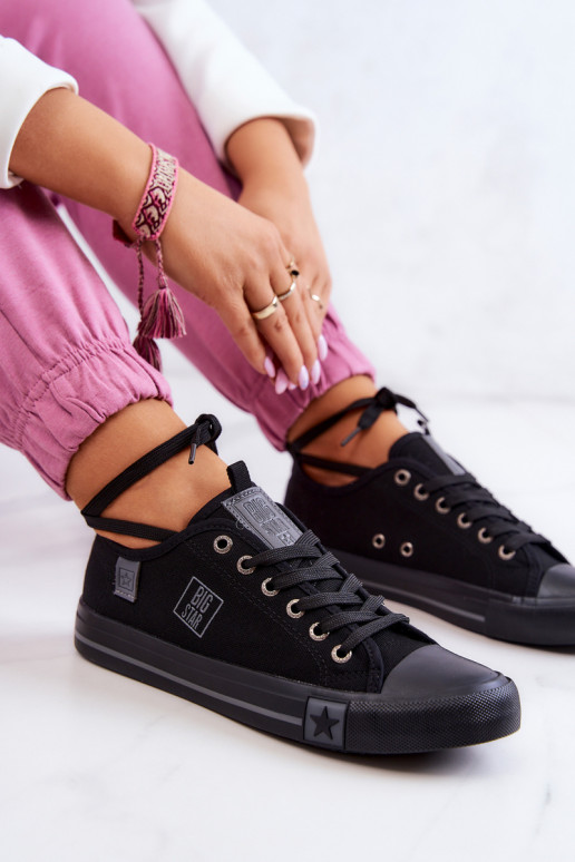 Klasický model plochých topánok Big Star JJ274257 čiernej farby Klasický model plochých topánok Big Star JJ274257 čiernej farby