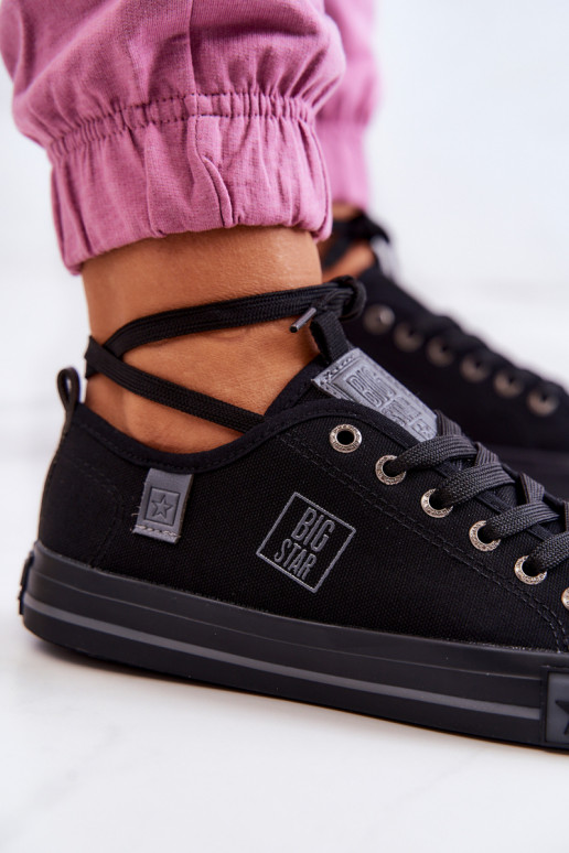 Klasický model plochých topánok Big Star JJ274257 čiernej farby Klasický model plochých topánok Big Star JJ274257 čiernej farby
