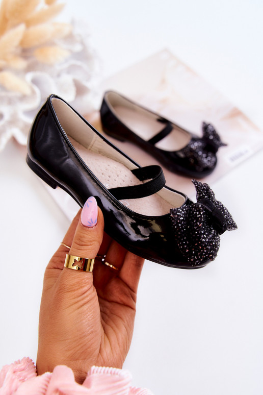 Balerínky so stuhami v čiernej farbe Zolly Balerínky so stuhami v čiernej farbe Zolly