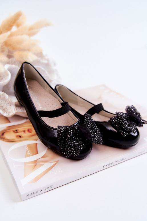 Balerínky so stuhami v čiernej farbe Zolly Balerínky so stuhami v čiernej farbe Zolly