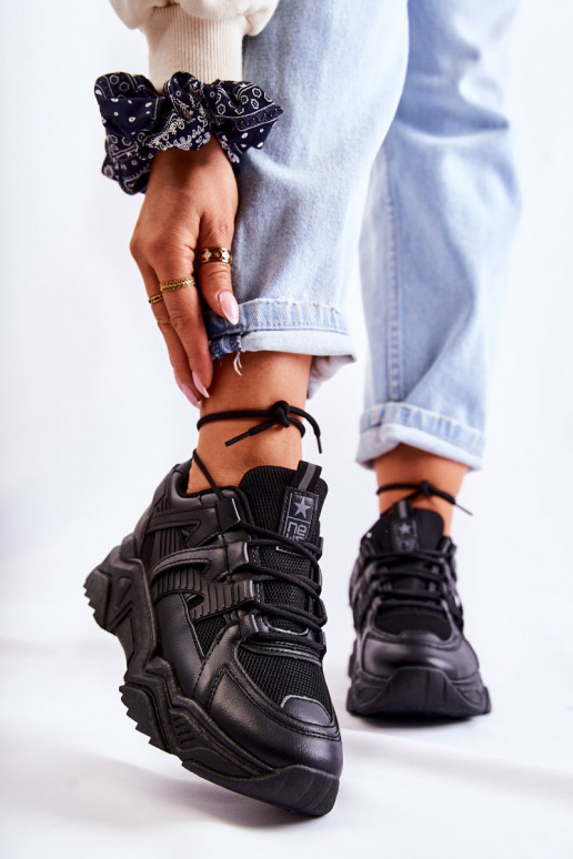 Štýlové voľnočasové topánky v čiernej farbe Daren