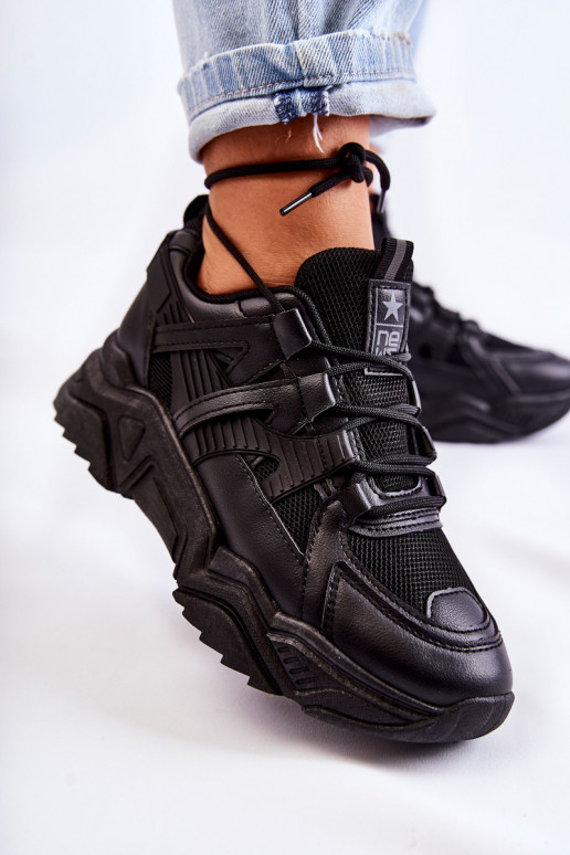 Štýlové voľnočasové topánky v čiernej farbe Daren