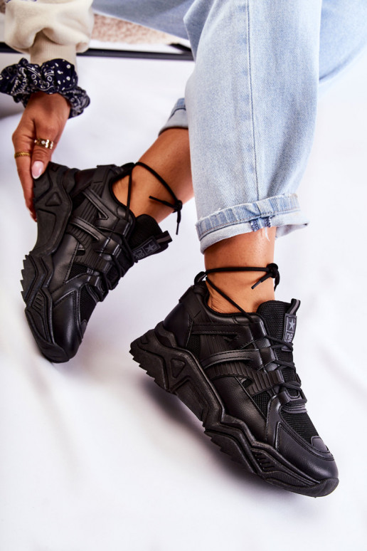 Štýlové voľnočasové topánky v čiernej farbe Daren