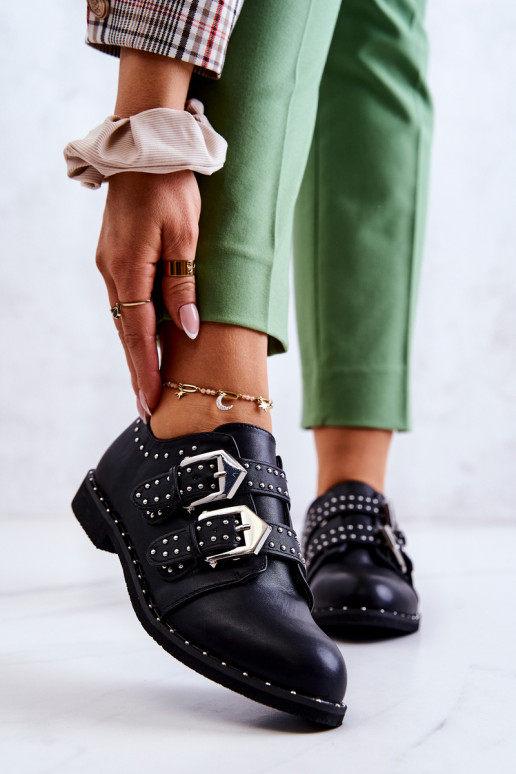 topánky s prackami Lu Boo čierne topánky s prackami Lu Boo čierne