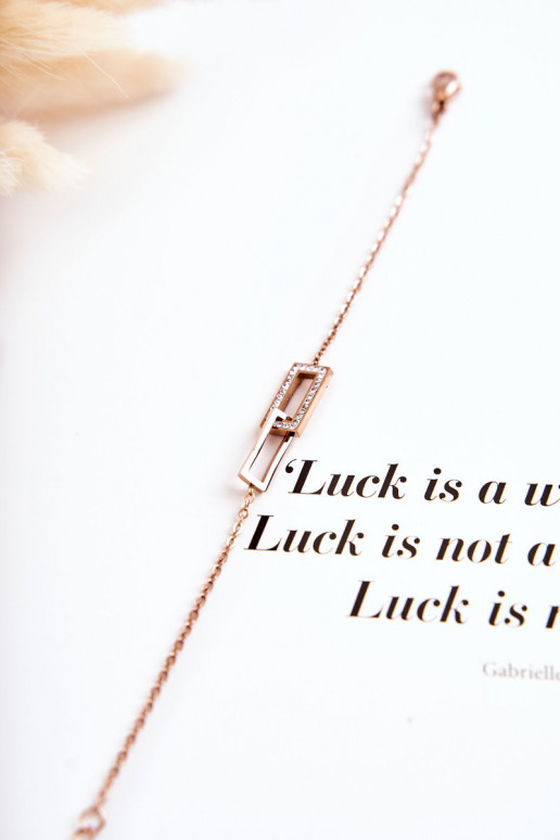 Náramok s trblietavými očami z ružového zlata