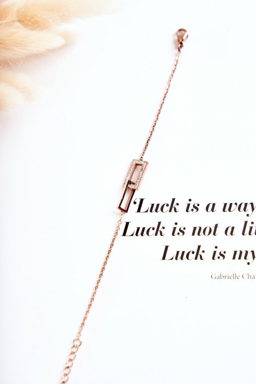 Náramok s trblietavými očami z ružového zlata