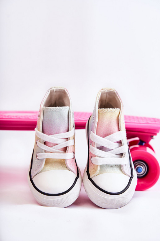 Biele tenisky s podrážkou v rôznych farbách Blanka