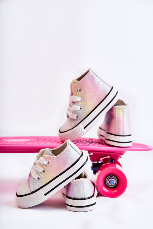 Biele tenisky s podrážkou v rôznych farbách Blanka