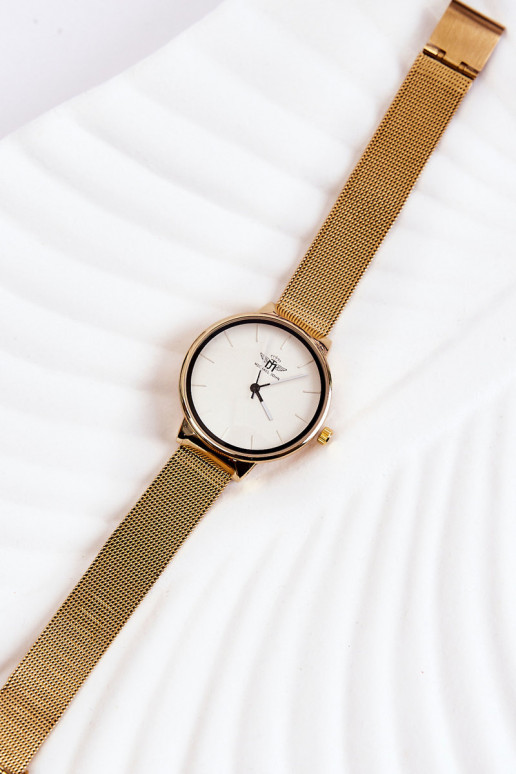 Dámske hodinky Michel John Bielo-zlatá farba