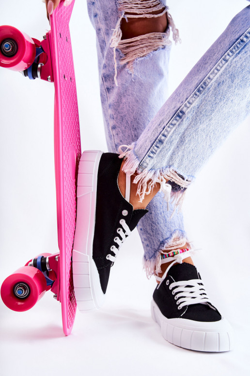 Dámske topánky na platforme v čiernej farbe Comes