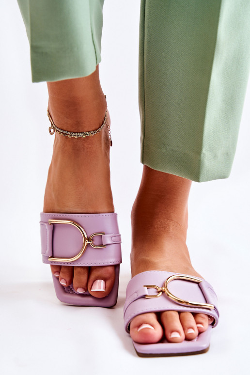 Klasický model Papuče s ornamentami fialovej farby Shilla Klasický model Papuče s ornamentami fialovej farby Shilla