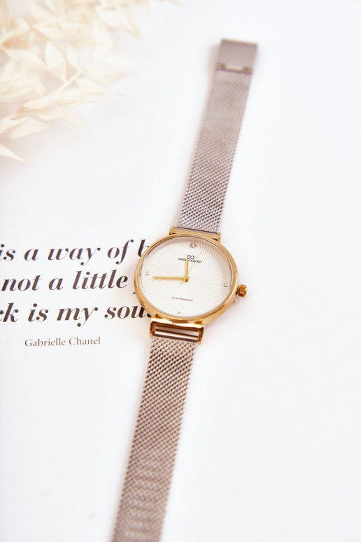 Dámske vodotesné hodinky Giorgio & Dario zlato-striebornej farby