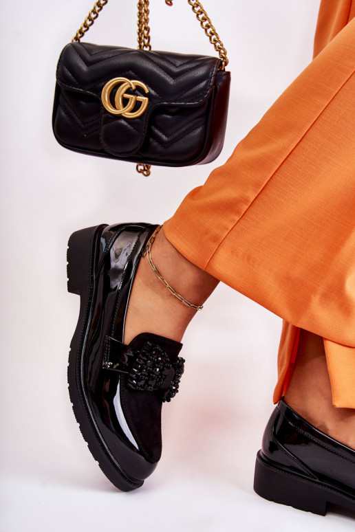 lakované topánky so stuhami v čiernej farbe Laurent lakované topánky so stuhami v čiernej farbe Laurent